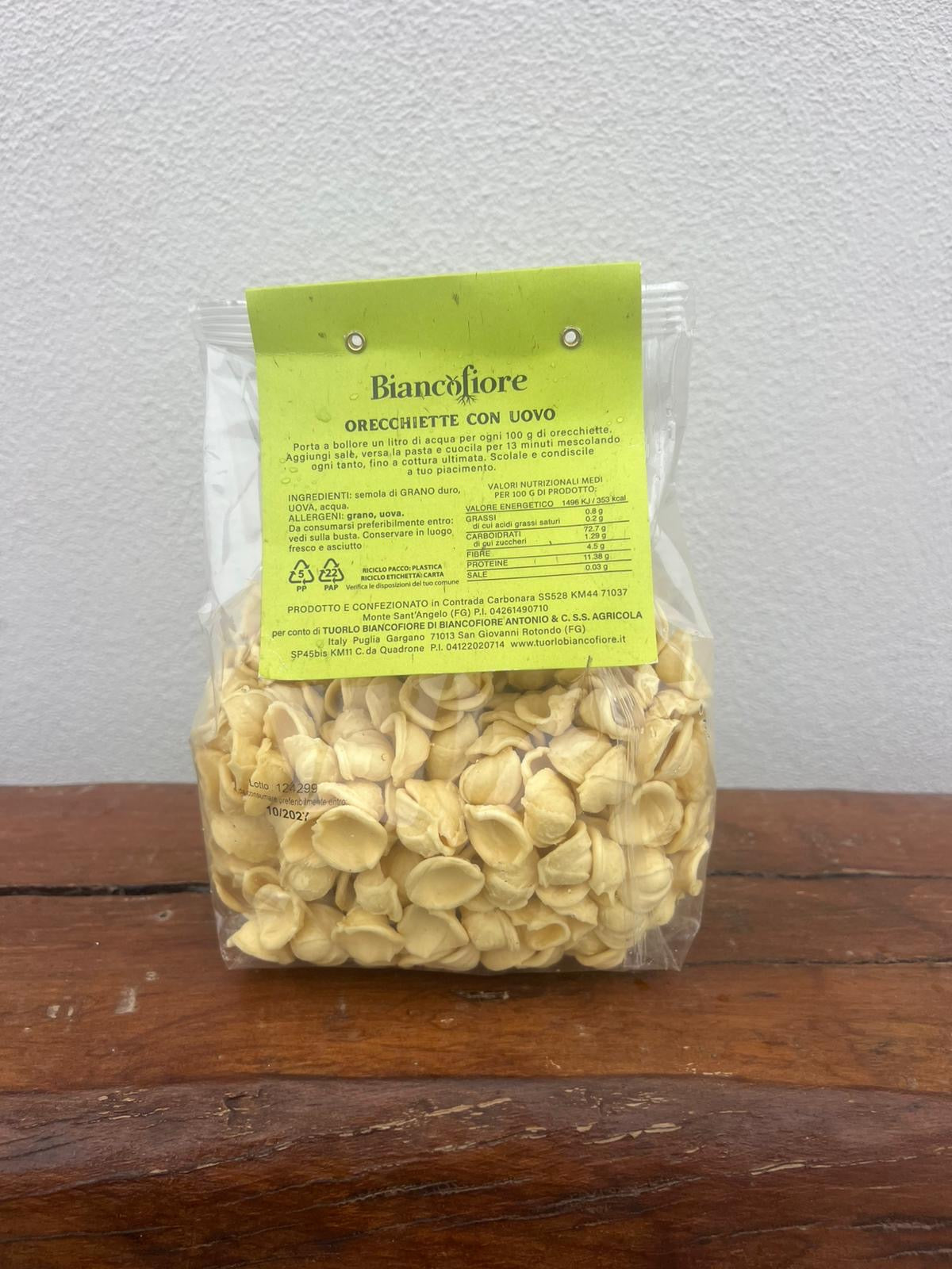 Orecchiette with Nobiluovo